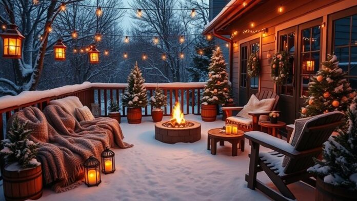 winter terrace decor ideas