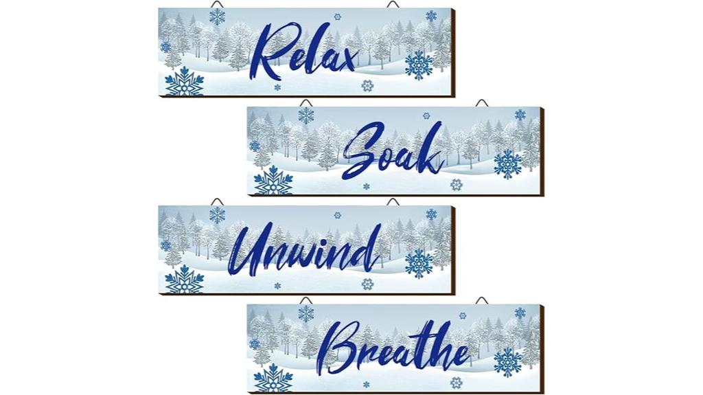 winter themed bathroom wall decor