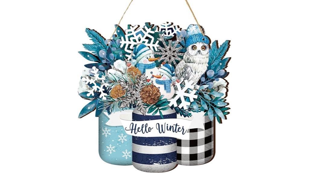 winter themed door sign