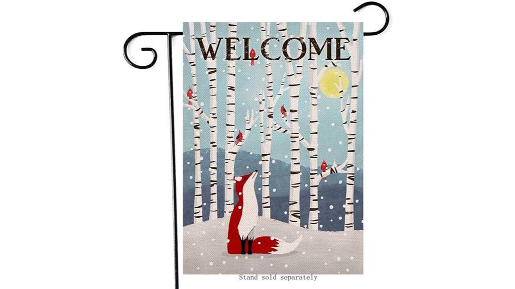 winter themed garden flag design