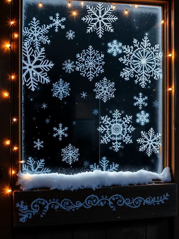 winter themed window ornaments