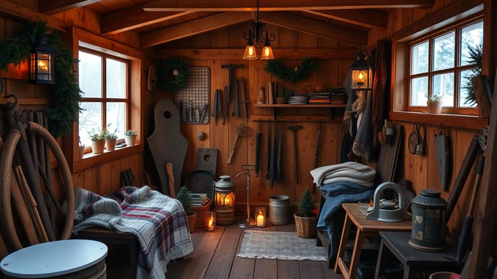 winter tool shed decor considerations