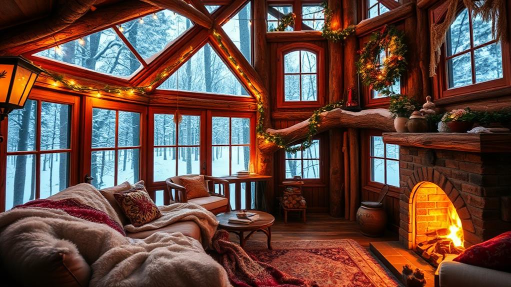 winter treehouse decor considerations