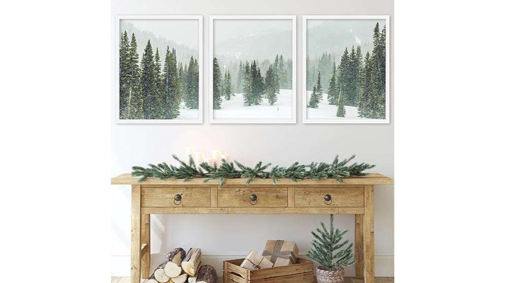 winter trees wall art