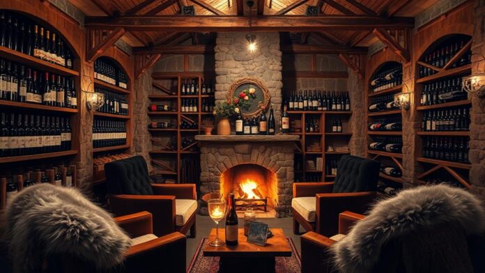 winter wine cellar decor ideas