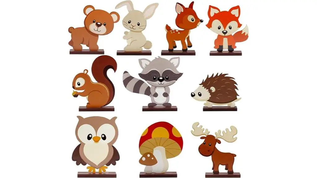 wooden animal cutouts stands