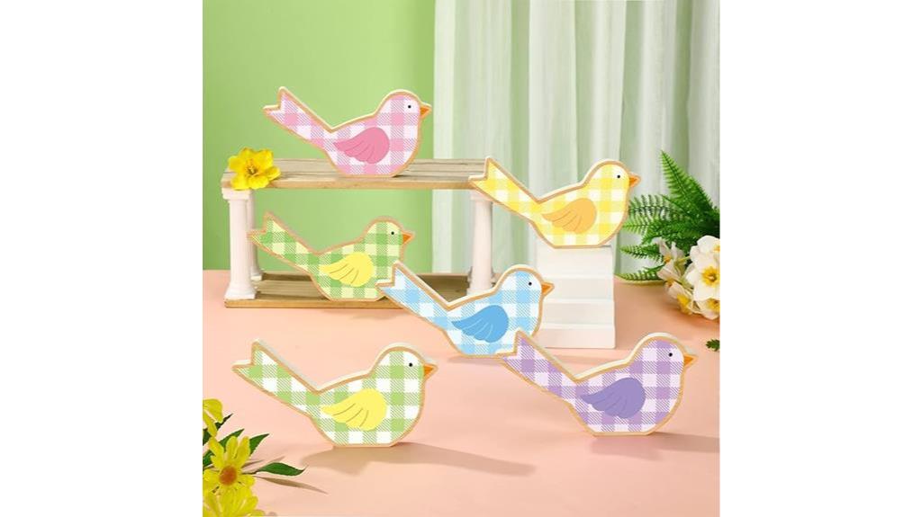 wooden bird spring decor