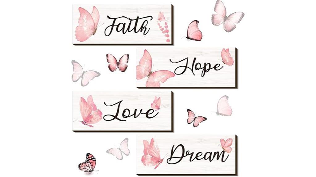 wooden butterfly wall decor