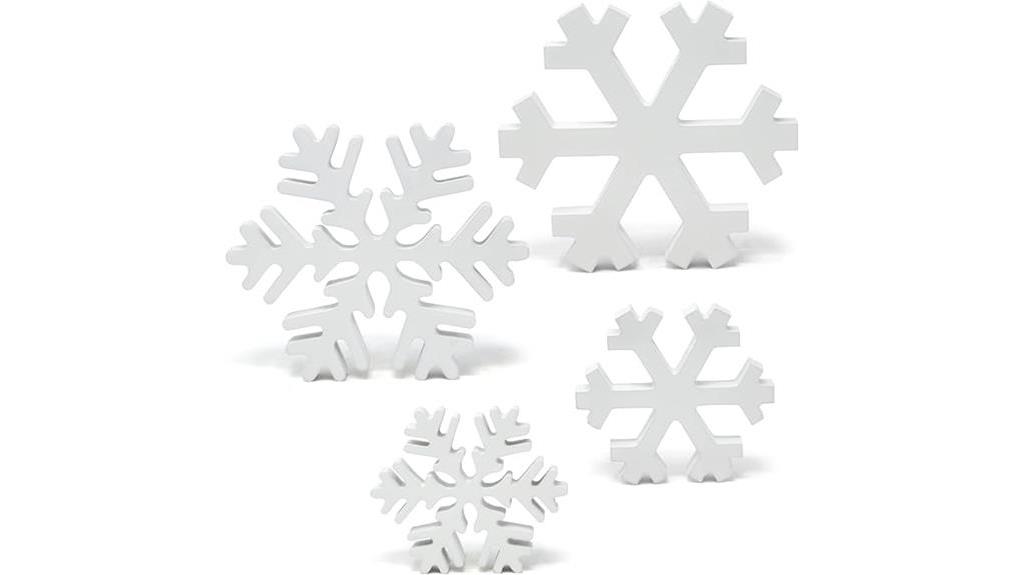 wooden christmas snowflake decorations