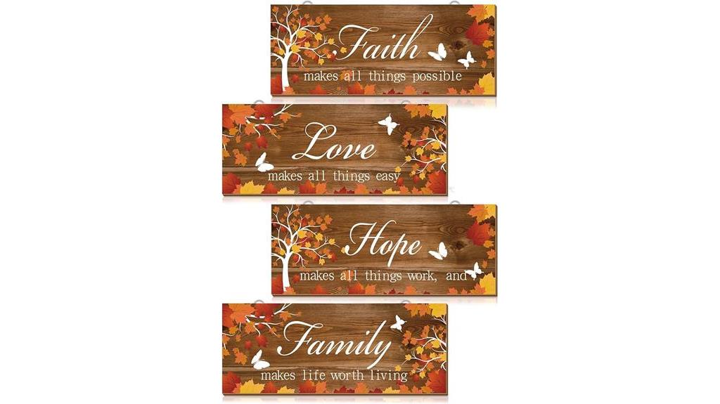 wooden fall decor signs