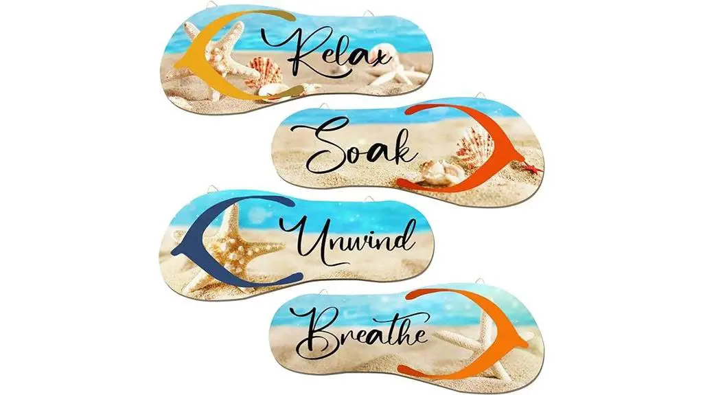 wooden flip flop decor