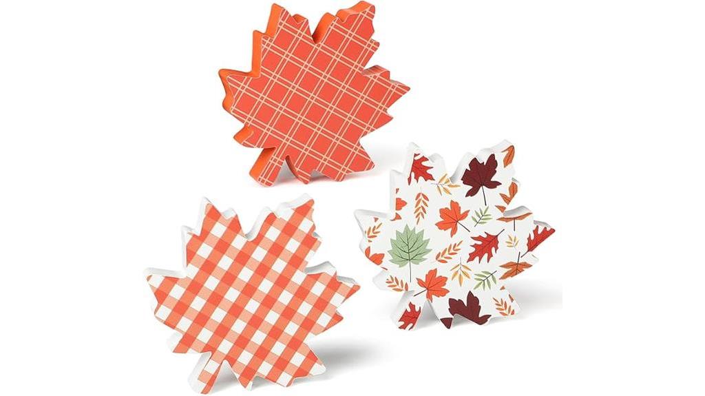 wooden maple leaf decor