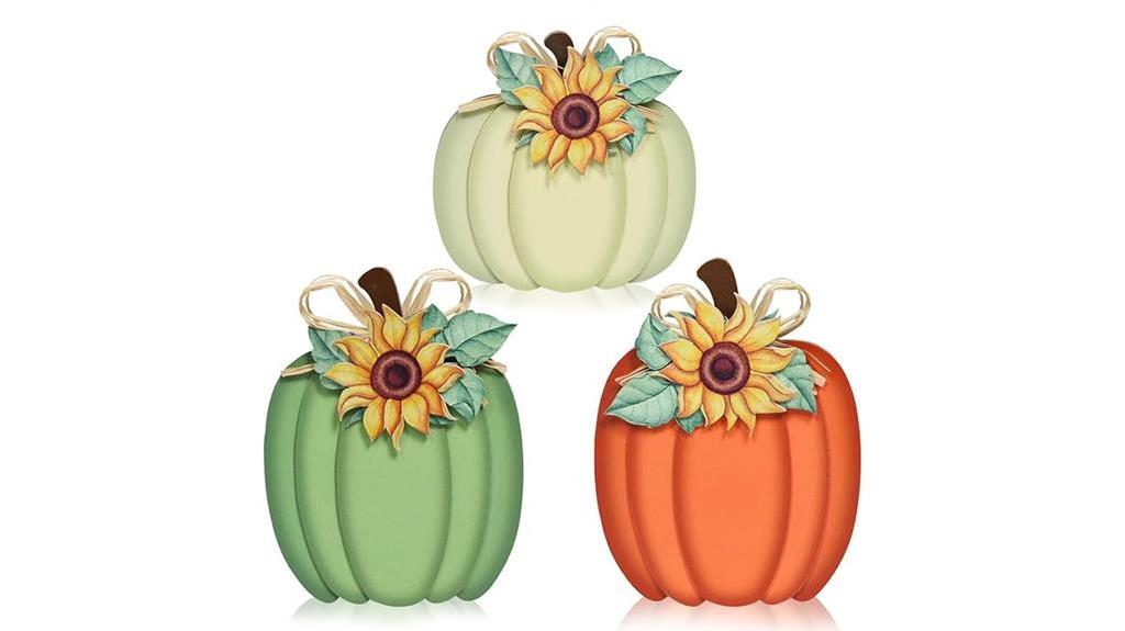 wooden pumpkin fall decor