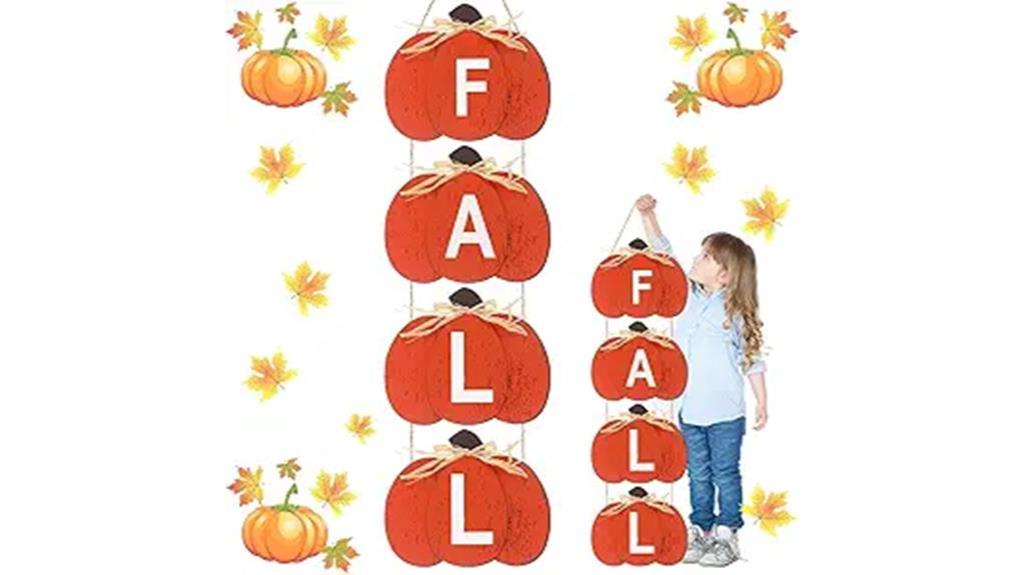 wooden pumpkin fall sign