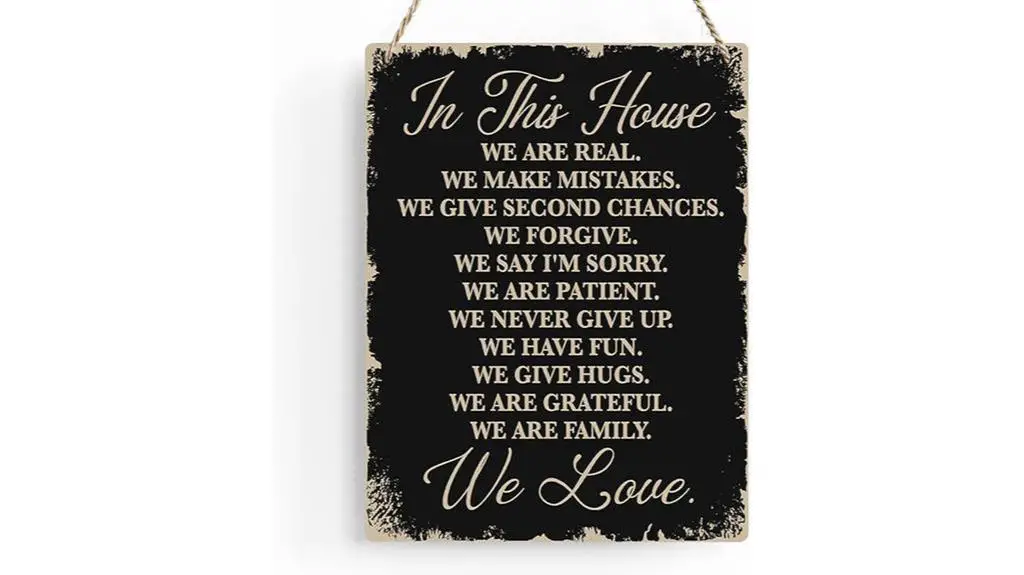 wooden sign for family decor