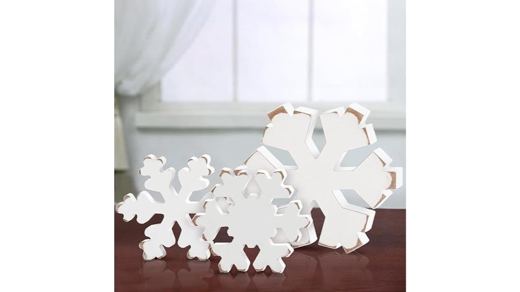 wooden snowflake christmas decor