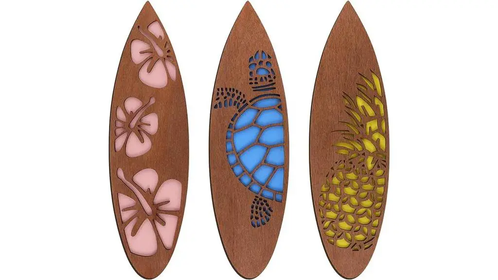 wooden surfboard wall decor