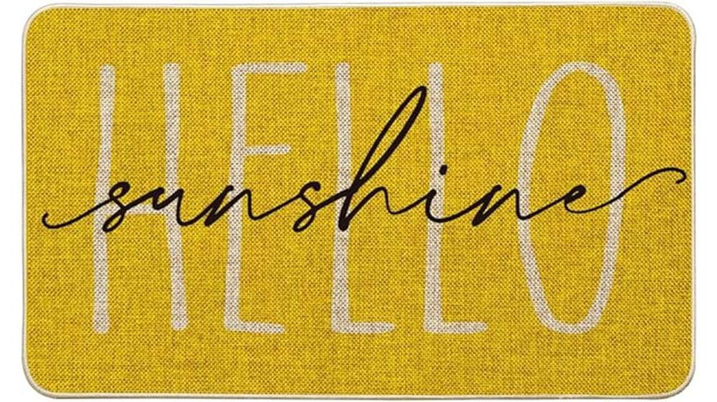 yellow sunshine summer doormat