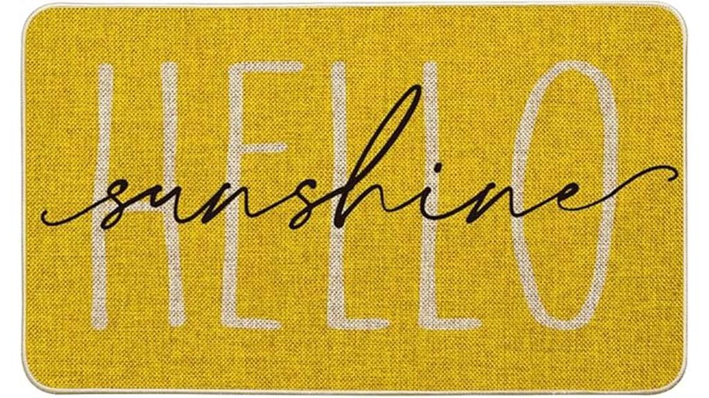 yellow sunshine summer doormat