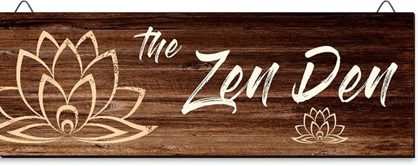 zen den meditation wall sign